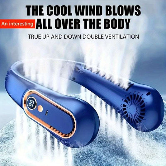Bladeless Neck Fan: Portable USB Rechargeable Cooler