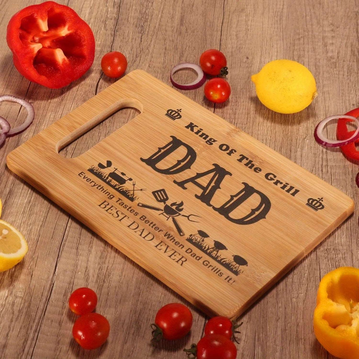 Best Dad Gift: Engraved Bamboo Cutting Board for BBQs