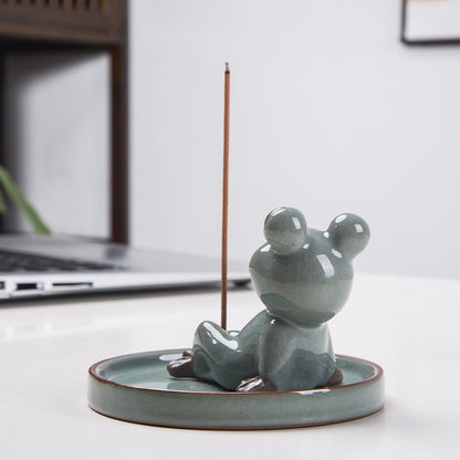 Ceramic Frog Incense Burner