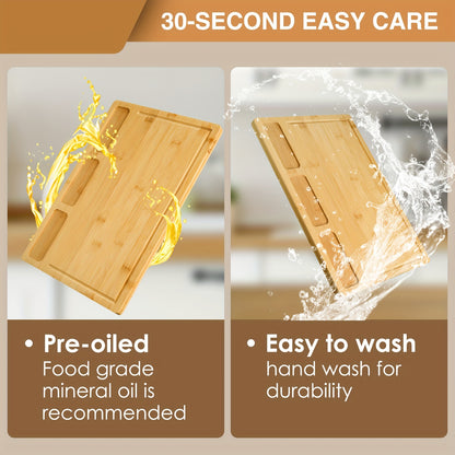 Stylish Bamboo Cutting Board Set: 3-Pack
