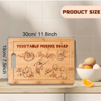 Bamboo Cutting Board Kitchen Accessory with Funny Engraving