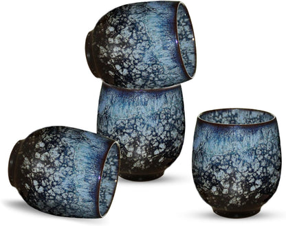 Japanese Style Ceramic Tea Cups Set, 4pcs