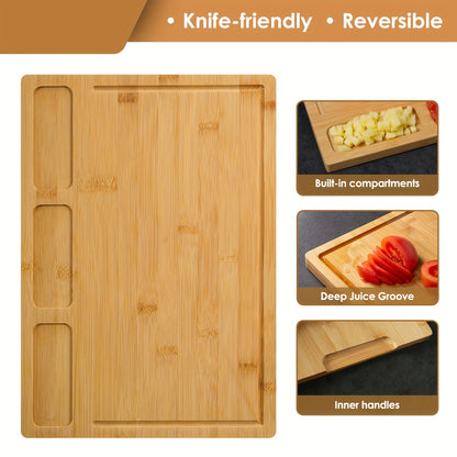 Stylish Bamboo Cutting Board Set: 3-Pack