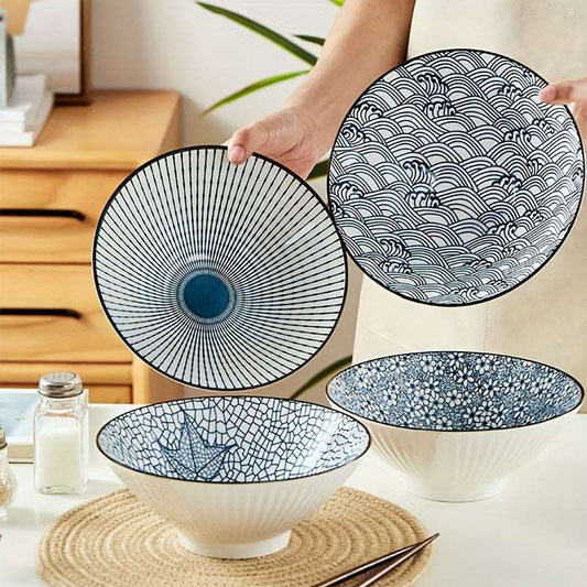 4-Piece Round Ceramic Bowl Set