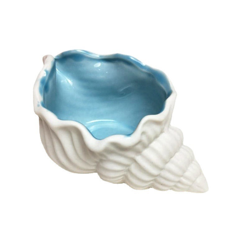 Ceramic Little Conch Eternal Flower Table Decoration Birthday and Valentine's Day Gift