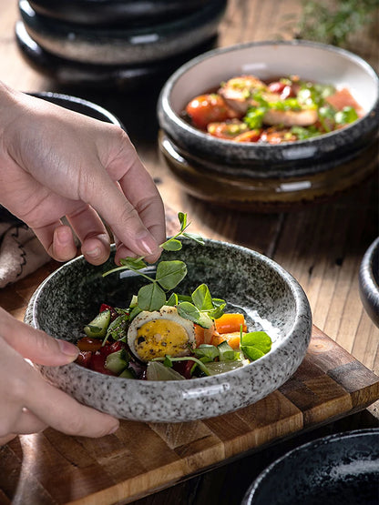 Round Ceramic Salad Set - Elegant Tableware