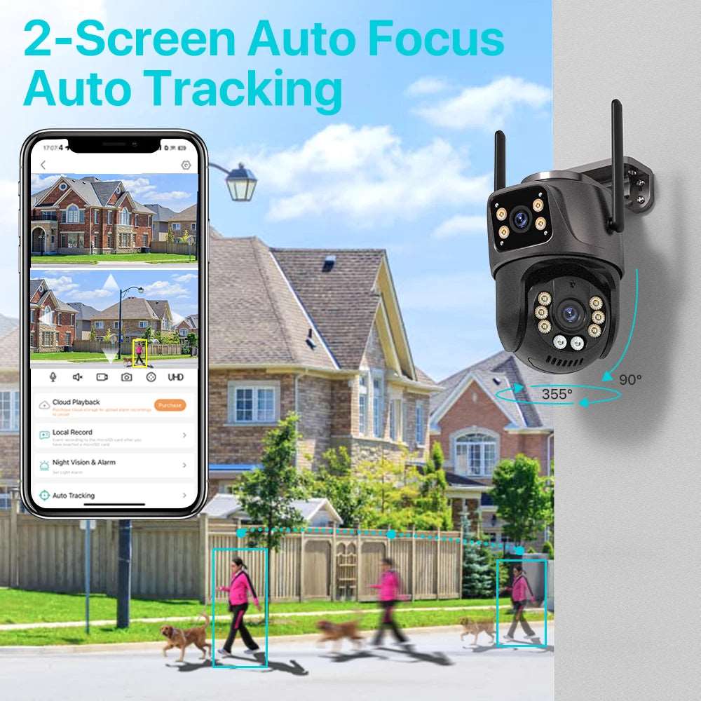 Advanced Dual-Lens Outdoor WiFi Camera for Enhanced Home Security