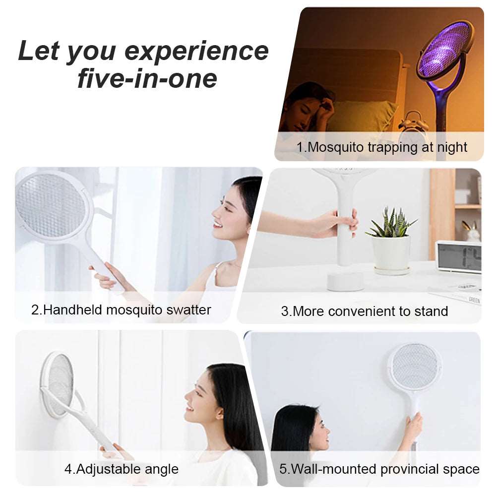 5-in-1 Rechargeable Mosquito Killer Lamp & Swatter