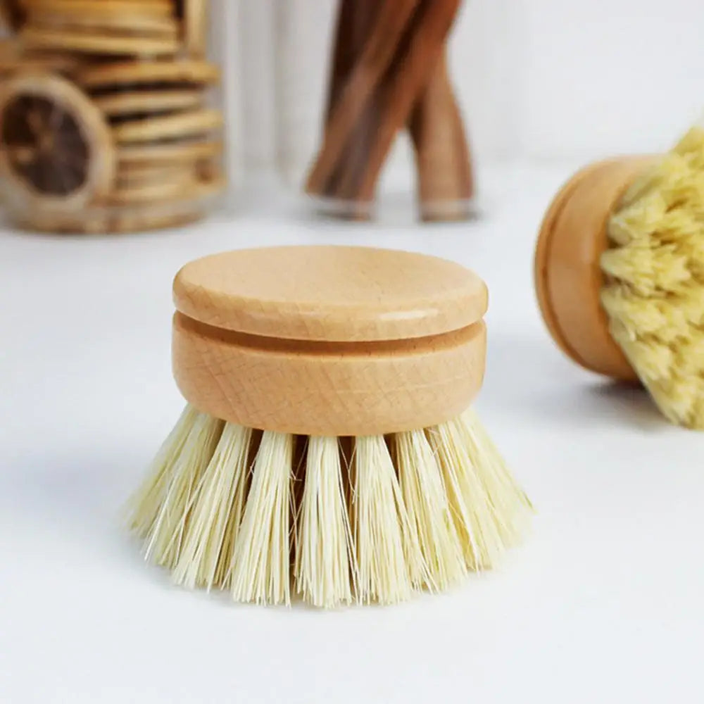 Eco-Friendly Sisal Hemp Cleaning Brush with Wooden Handle