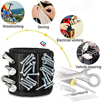 Magnetic Wristband for Holding Screws, Nails, Drilling Bits – Tool Holder Belt