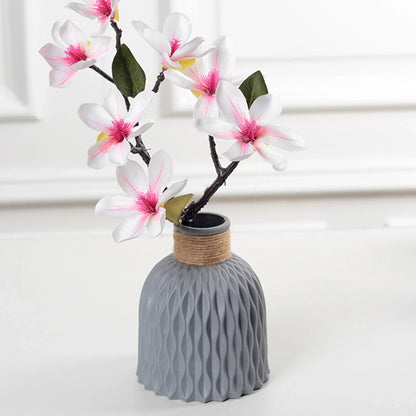 Nordic Chic Plastic Flower Vase - Modern Home Decor