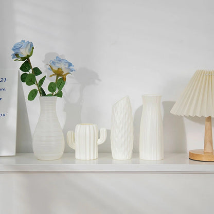 Nordic Chic: Durable Plastic Flower Vase Decor