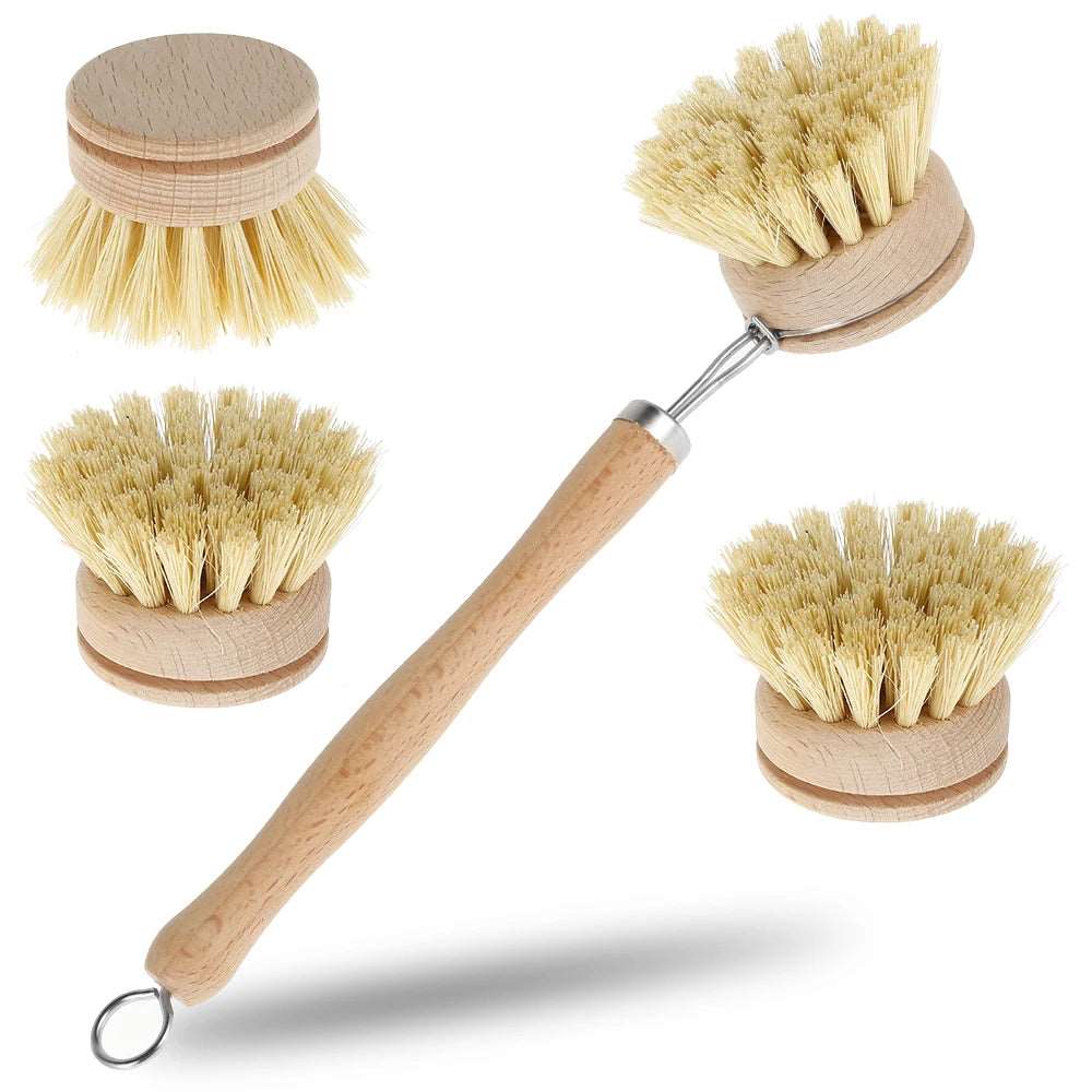 Eco-Friendly Wooden Dish Brush Set