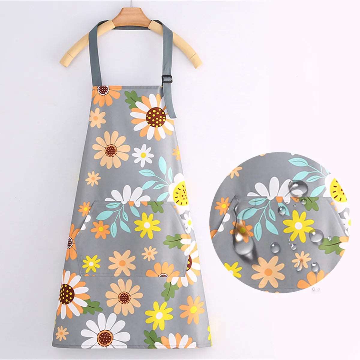 Canvas Waterproof Kitchen Apron: Fashionable & Functional