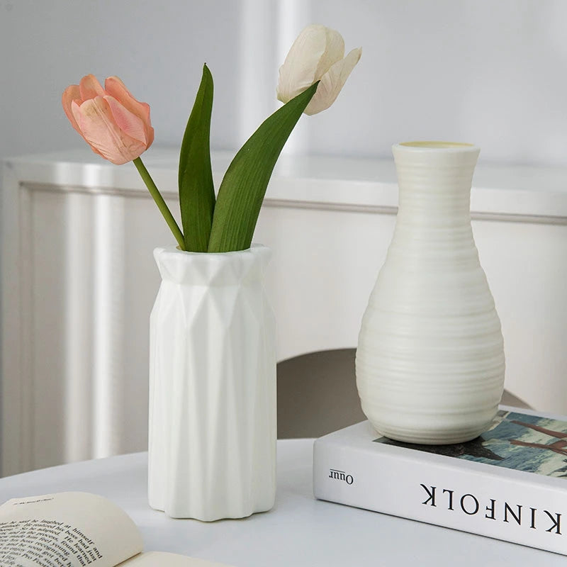 Nordic Chic: Durable Plastic Flower Vase Decor