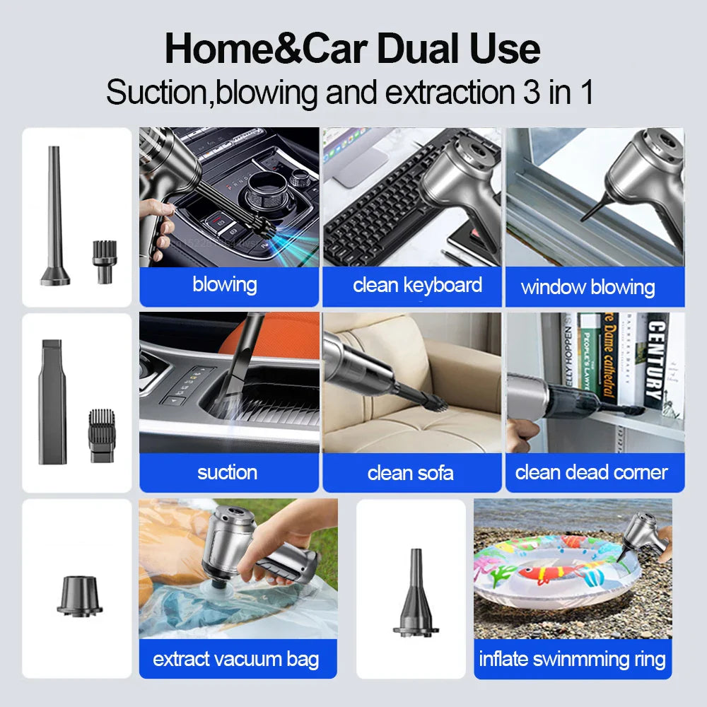 95000PA Portable Car Vacuum Cleaner