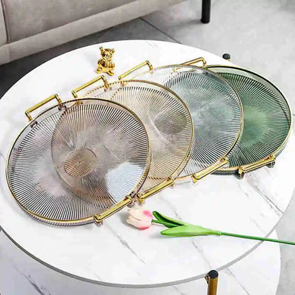 Luxury Storage Tray with Golden Handle