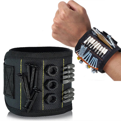 Magnetic Wristband for Holding Screws, Nails, Drilling Bits – Tool Holder Belt