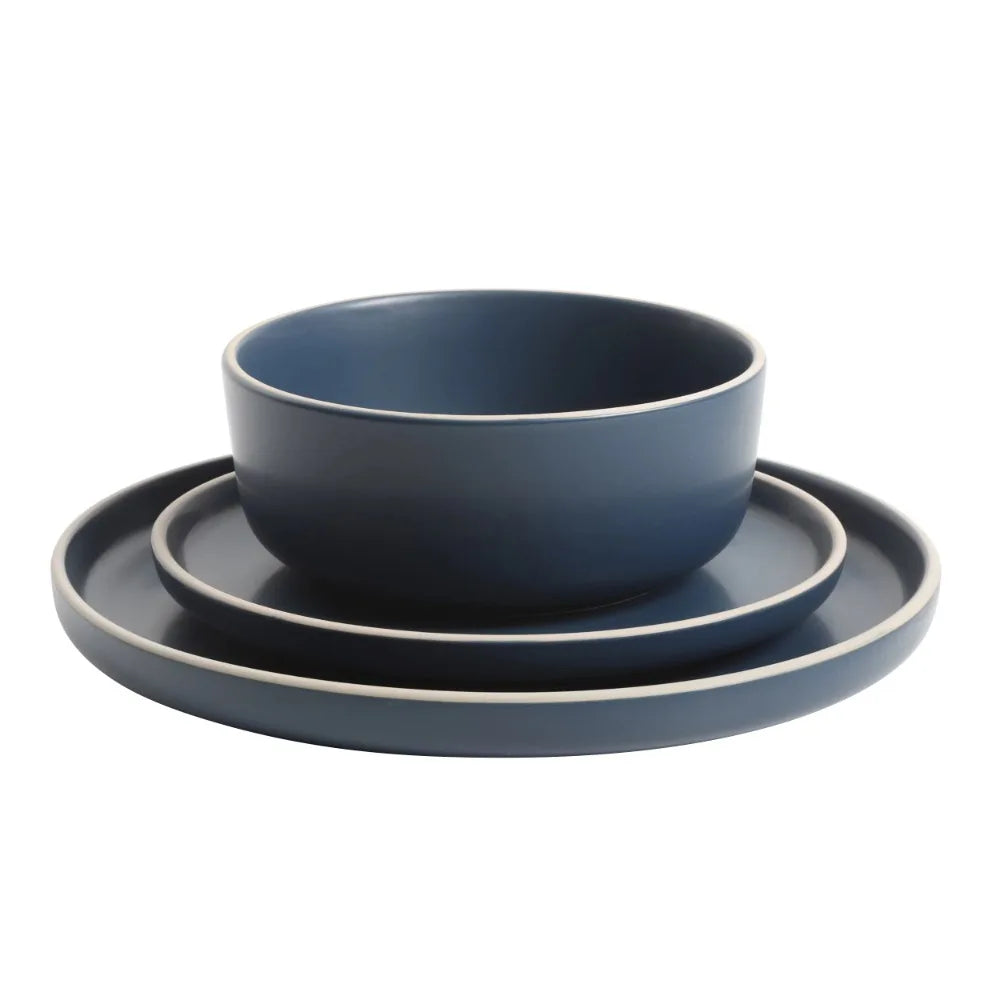 Cobalt Blue Stoneware Dinnerware Set