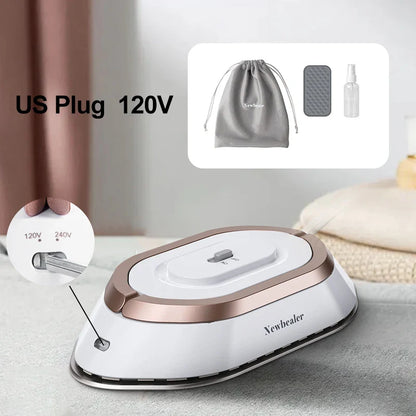 Compact Dual-Voltage Travel Iron - 150W, Non-Stick Ceramic Soleplate