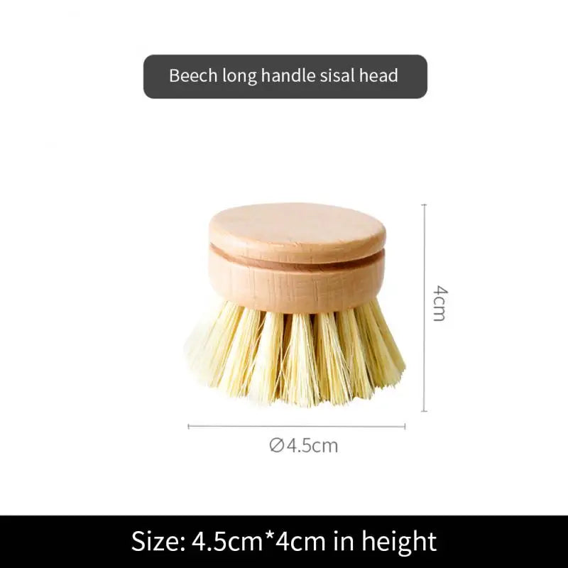 Eco-Friendly Sisal Hemp Cleaning Brush with Wooden Handle