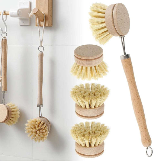 Eco-Friendly Wooden Dish Brush Set