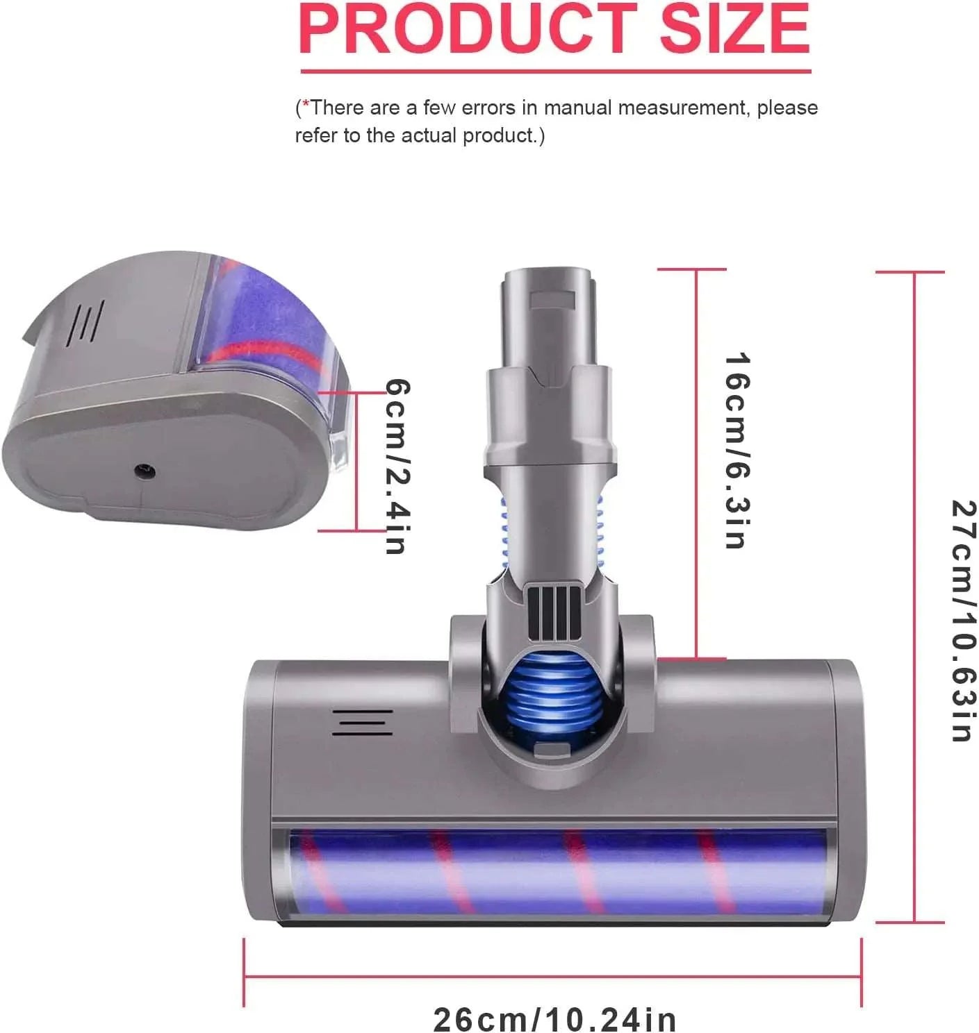 Dyson V6 Compatible Motorized Floor Brush Head