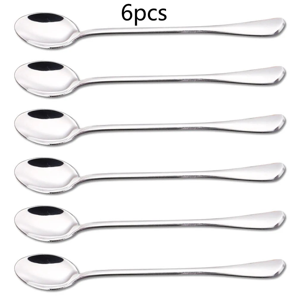 Stainless Steel Scooping Spoons (Set of 6) - Coffee, Tea, Dessert