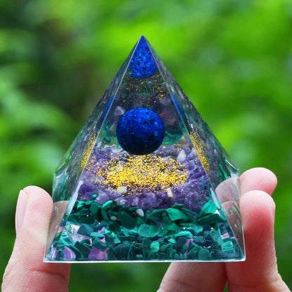 ArtOlo Store Crystals Stone Orgone Pyramid Energy Generator Natural Amethyst Peridot Reiki Chakra Meditation Tool Room Decor Christmas Gift