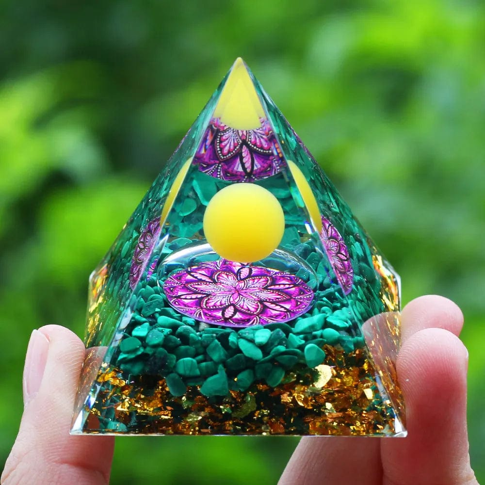 ArtOlo Store Crystals Stone Orgone Pyramid Energy Generator Natural Amethyst Peridot Reiki Chakra Meditation Tool Room Decor Christmas Gift