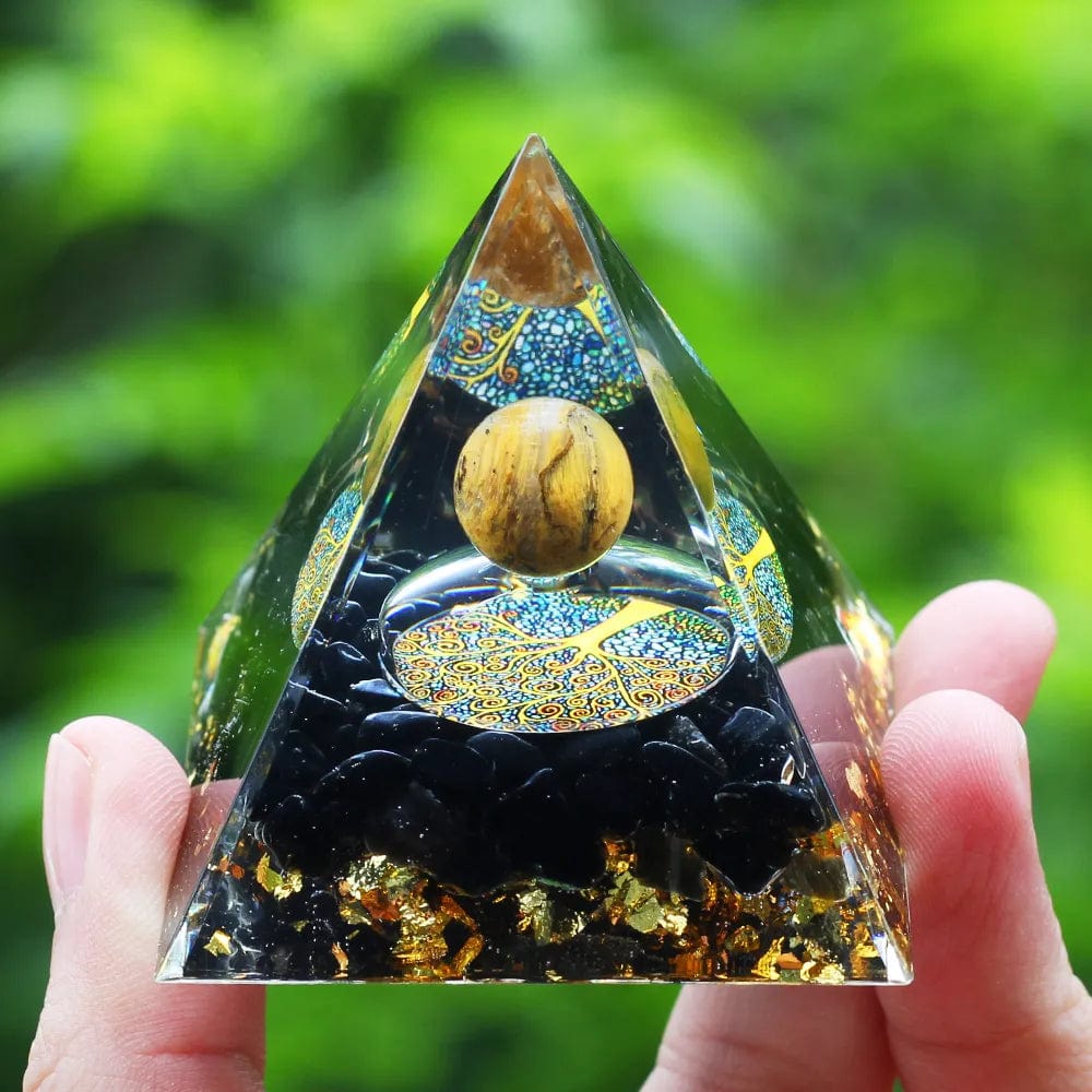 ArtOlo Store Crystals Stone Orgone Pyramid Energy Generator Natural Amethyst Peridot Reiki Chakra Meditation Tool Room Decor Christmas Gift