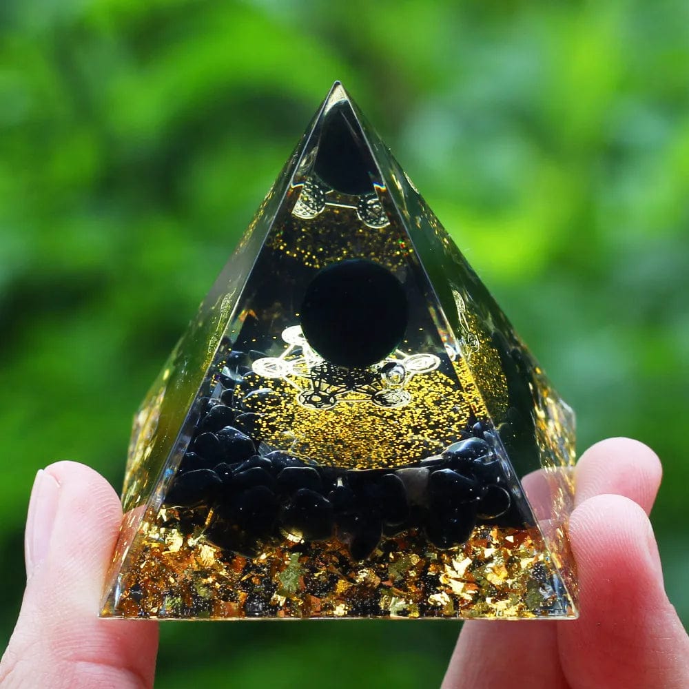 ArtOlo Store Crystals Stone Orgone Pyramid Energy Generator Natural Amethyst Peridot Reiki Chakra Meditation Tool Room Decor Christmas Gift