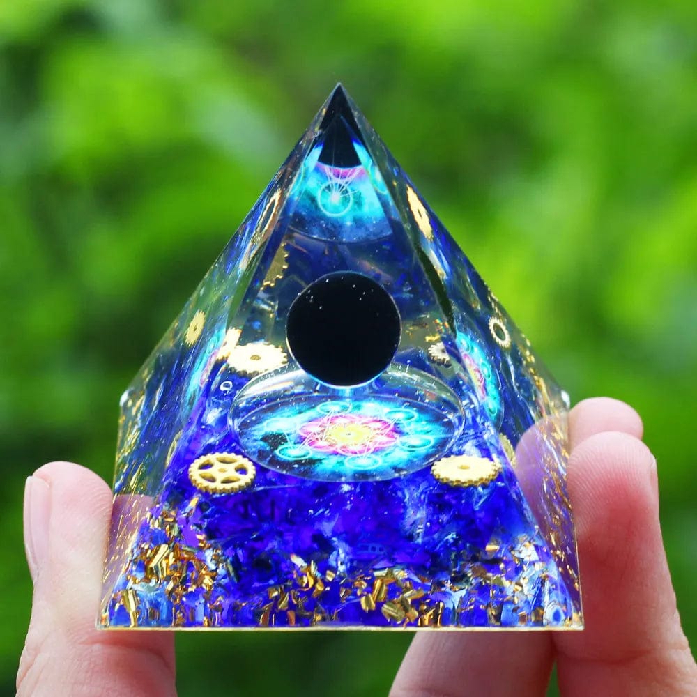 ArtOlo Store Crystals Stone Orgone Pyramid Energy Generator Natural Amethyst Peridot Reiki Chakra Meditation Tool Room Decor Christmas Gift