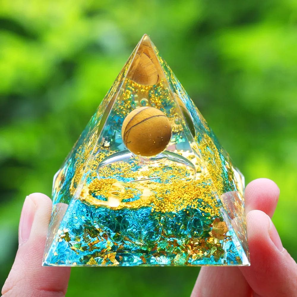 ArtOlo Store Crystals Stone Orgone Pyramid Energy Generator Natural Amethyst Peridot Reiki Chakra Meditation Tool Room Decor Christmas Gift