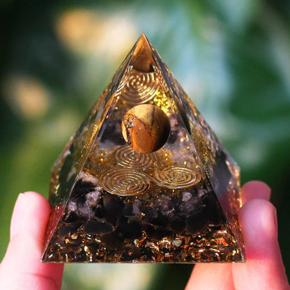 ArtOlo Store Crystals Stone Orgone Pyramid Energy Generator Natural Amethyst Peridot Reiki Chakra Meditation Tool Room Decor Christmas Gift