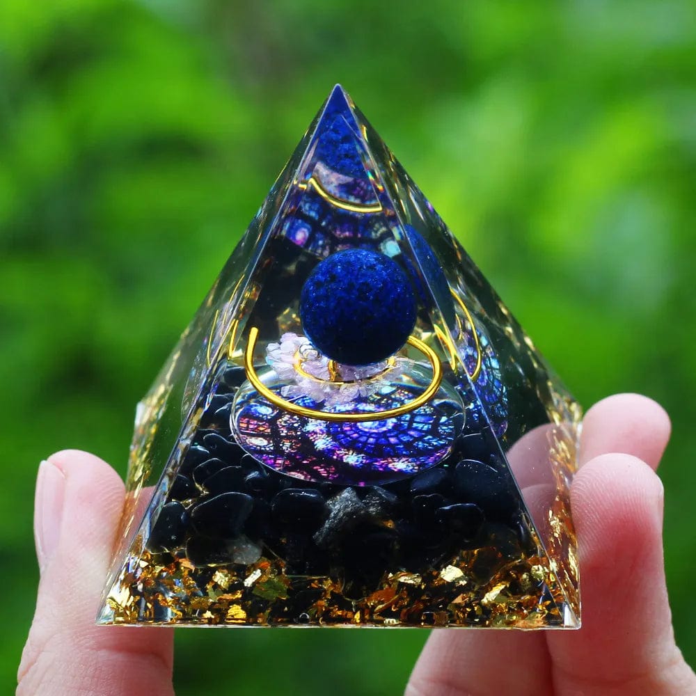 ArtOlo Store Crystals Stone Orgone Pyramid Energy Generator Natural Amethyst Peridot Reiki Chakra Meditation Tool Room Decor Christmas Gift