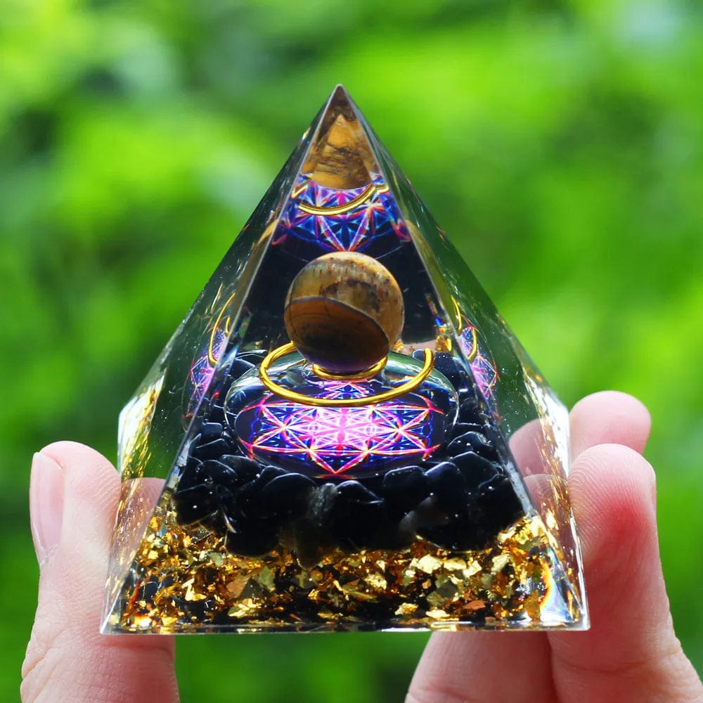 ArtOlo Store Crystals Stone Orgone Pyramid Energy Generator Natural Amethyst Peridot Reiki Chakra Meditation Tool Room Decor Christmas Gift