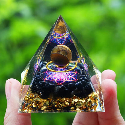 ArtOlo Store Crystals Stone Orgone Pyramid Energy Generator Natural Amethyst Peridot Reiki Chakra Meditation Tool Room Decor Christmas Gift