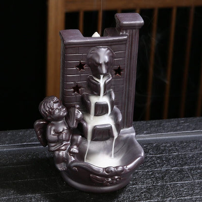 ArtOlo Store Incense Burner Cupid Ceramic Backflow Incense Burner