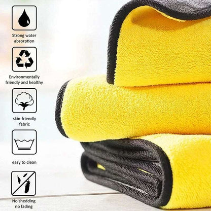 ArtOlo Store Microfiber Car Washing Towel Double-Sided Microfiber Car Wash Towel