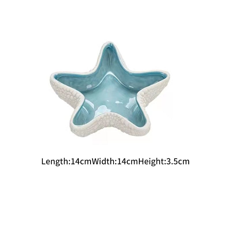 ArtOlo Store Fashion Ashtray Windproof Household Ornaments Scandinavian Starfish Ceramic Ashtray