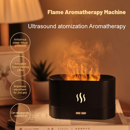 ArtOlo Store Aromatherapy Ultrasonic Humidifier Flame Aromatherapy Ultrasonic Humidifier with LED Lighting