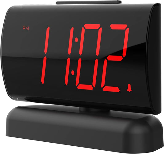 ArtOlo Store GING YHAU alarm clock large digital rotating base 2-level brightness digital clock bedroom bedside alarm clock