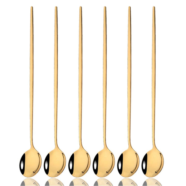 ArtOlo Store Gold Stainless Steel Spoons Set, 6pcs