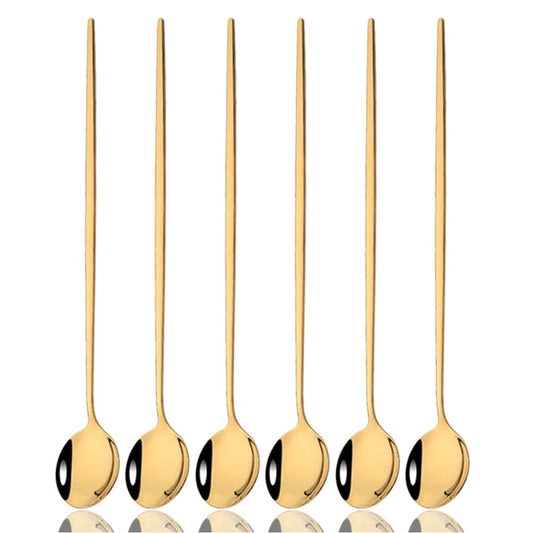 ArtOlo Store Gold Stainless Steel Spoons Set, 6pcs