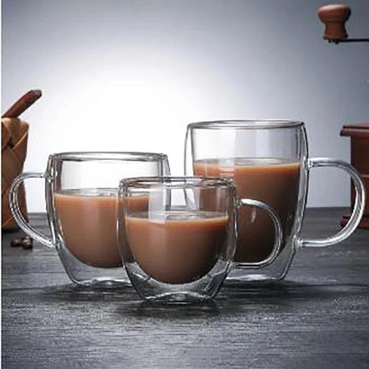 ArtOlo Store Heat Resistant Double Wall Glass Cups