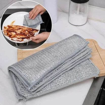 ArtOlo Store Microfiber Cleaning Towels Heavy-Duty Scrubbing Dishcloths Reusable