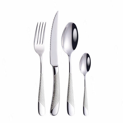 ArtOlo Store Home Tableware Cutlery Set Golden Cutlery Stainless Steel Dinnerware Set Silverware Cutlery Complete Fork Spoons Knives Set