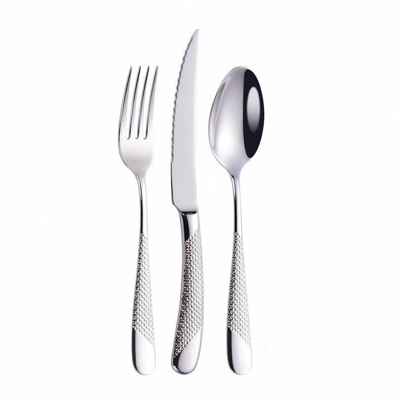 ArtOlo Store Home Tableware Cutlery Set Golden Cutlery Stainless Steel Dinnerware Set Silverware Cutlery Complete Fork Spoons Knives Set