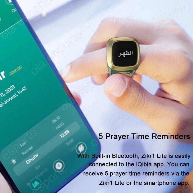 ArtOlo Store Islamic Smart Ring Islamic Smart Ring - Prayer Time Reminder